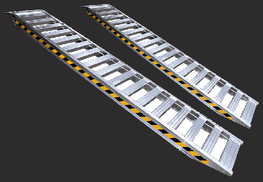 Par rampas aluminio 4000 x 480 x 150 — 8 tn